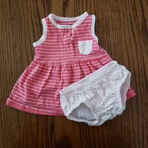 Carters Newborn Dress Set EUC